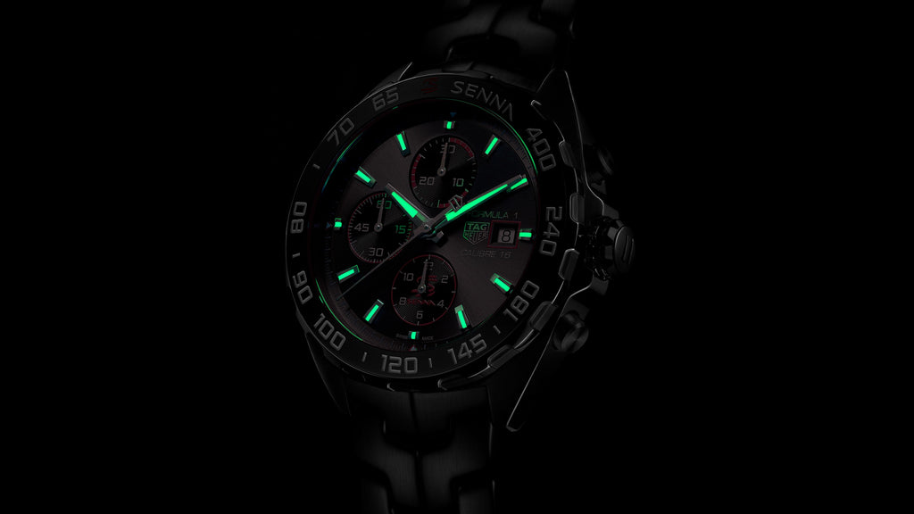 Tag Heuer Formula 1 Chronograph Senna Grey Dial Silver Steel Strap Watch for Men - CAZ201D.BA0633