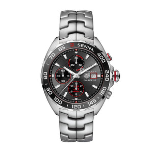 Tag Heuer Formula 1 Chronograph Senna Grey Dial Silver Steel Strap Watch for Men - CAZ201D.BA0633 Buy Now By Tag Heuer