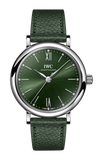 IWC Portofino Automatic Automatic Green Dial Green Leather Strap Watch for Women - IW357412 Buy Now By IWC
