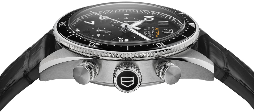 Tag Heuer Autavia Chronometer Flyback Automatic Chronograph Black Dial Black Leather Strap Watch for Men - CBE511A.FC8279 Buy Now By Tag Heuer