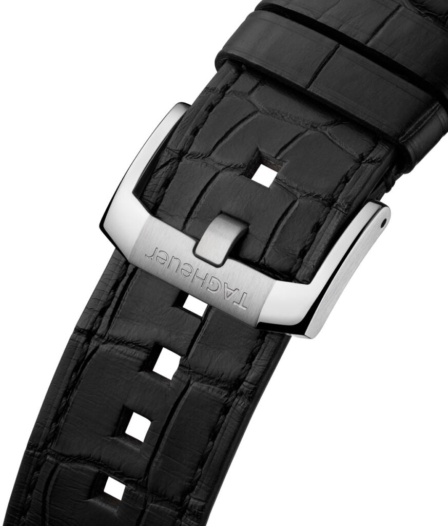 Tag Heuer Autavia Chronometer Flyback Chronograph Silver Dial Black Leather Strap Watch for Men - CBE511B.FC8279 Buy Now By Tag Heuer