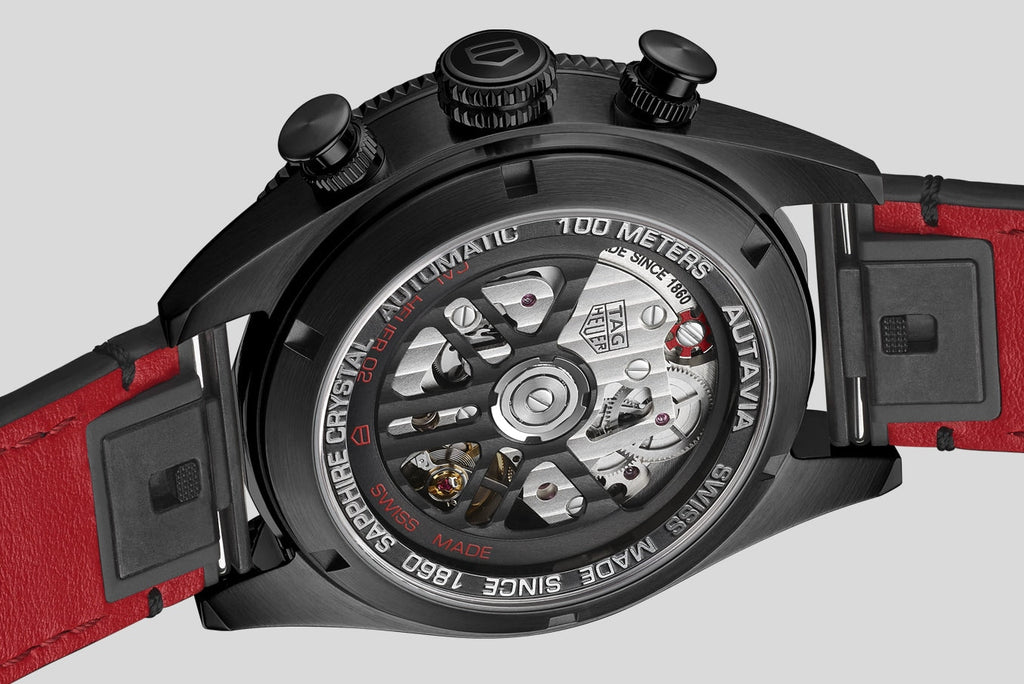 Tag Heuer Autavia Chronometer Flyback Chronograph Black Dial Black Leather Strap Watch for Men - CBE511C.FC8280 Buy Now By Tag Heuer