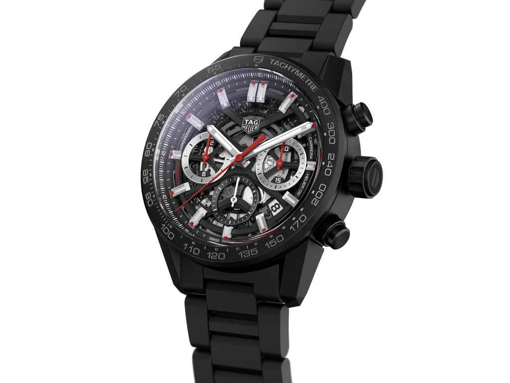 Tag Heuer Carrera Automatic Chronograph Black Dial Black Steel Strap Watch for Men - CBG2090.BH0661 Buy Now By Tag Heuer