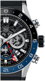 Tag Heuer Carrera Automatic Chronograph Steel & Ceramic Black Dial Black Rubber Strap Watch for Men - CBG2A1Z.FT6157 Buy Now By Tag Heuer