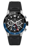 Tag Heuer Carrera Automatic Chronograph Steel & Ceramic Black Dial Black Rubber Strap Watch for Men - CBG2A1Z.FT6157 Buy Now By Tag Heuer