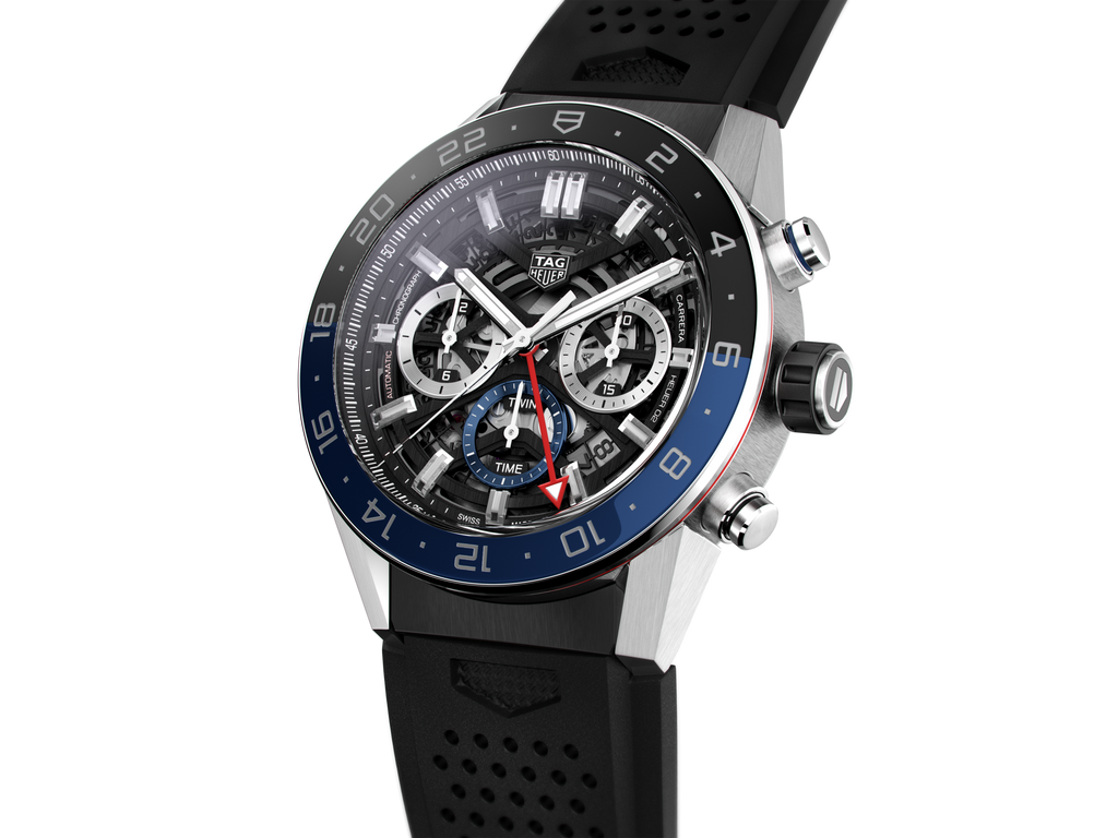 Tag Heuer Carrera Automatic Chronograph Steel & Ceramic Black Dial Black Rubber Strap Watch for Men - CBG2A1Z.FT6157 Buy Now By Tag Heuer