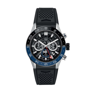 Tag Heuer Carrera Automatic Chronograph Steel & Ceramic Black Dial Black Rubber Strap Watch for Men - CBG2A1Z.FT6157 Buy Now By Tag Heuer