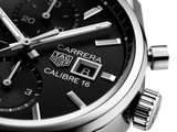 Tag Heuer Carrera Automatic Chronograph Black Dial Silver Steel Strap Watch for Men - CBK2110.BA0715 Buy Now By Tag Heuer