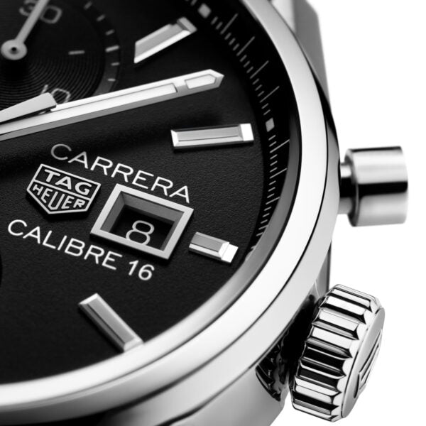 Tag Heuer Carrera Automatic Chronograph Black Dial Silver Steel Strap Watch for Men - CBK2110.BA0715 Buy Now By Tag Heuer