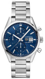 Tag Heuer Carrera Chronograph 41mm Blue Dial Silver Steel Strap Watch for Men - CBK2112.BA0715 Buy Now By Tag Heuer