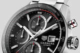 Tag Heuer Carrera Automatic Chronograph Black Dial Silver Steel Strap Watch for Men - CBM2110.BA0651 Buy Now By Tag Heuer