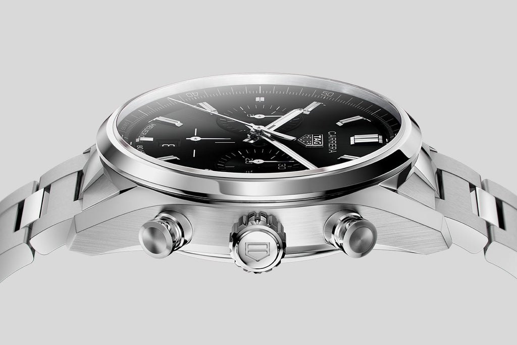 Tag Heuer Carrera Chronograph Black Dial Silver Steel Strap Watch for Men - CBN2010.BA0642 Buy Now By Tag Heuer