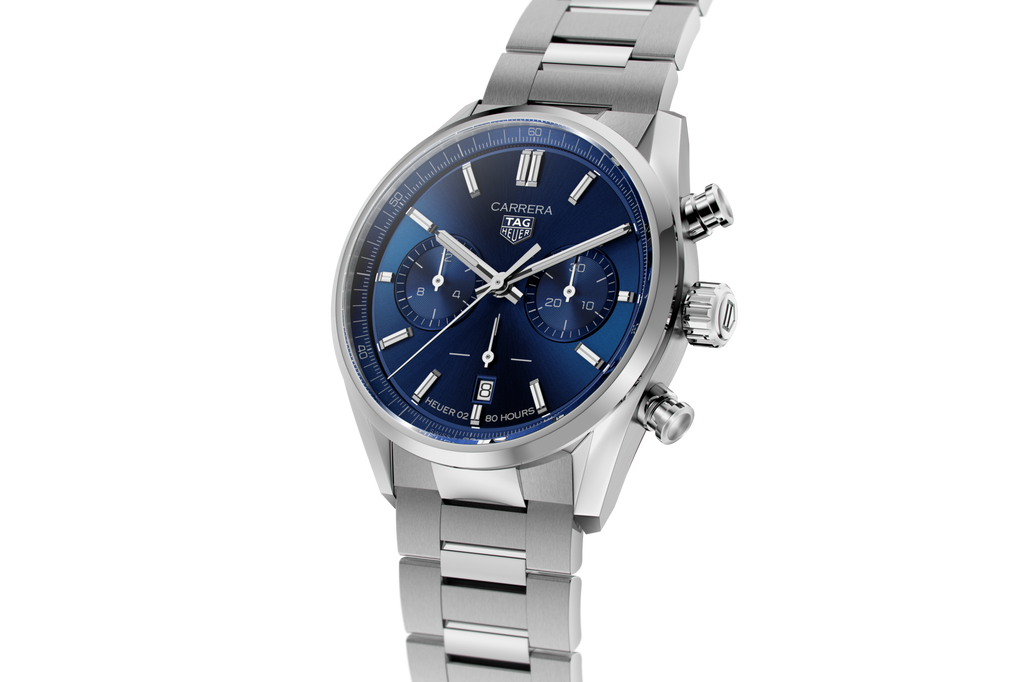 Tag Heuer Carrera Chronograph Blue Dial Silver Steel Strap Watch for Men - CBN2011.BA0642 Buy Now By Tag Heuer