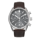 Tag Heuer Carrera Chronograph Grey Dial Brown Leather Strap Watch for Men - CBN2012.FC6483 Buy Now By Tag Heuer