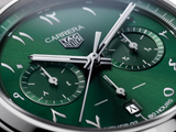 Tag Heuer Carrera Automatic Chronograph Limited Edition Green Dial Silver Steel Strap Watch for Men - CBN2014.EB0240 Buy Now By Tag Heuer
