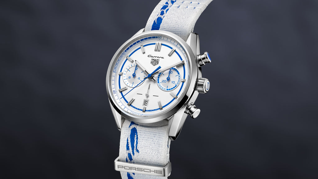 Tag Heuer Carrera Porsche RS 2.7 Automatic Chronograph White Dial White Nylon Strap Watch for Men - CBN2016.EB0275