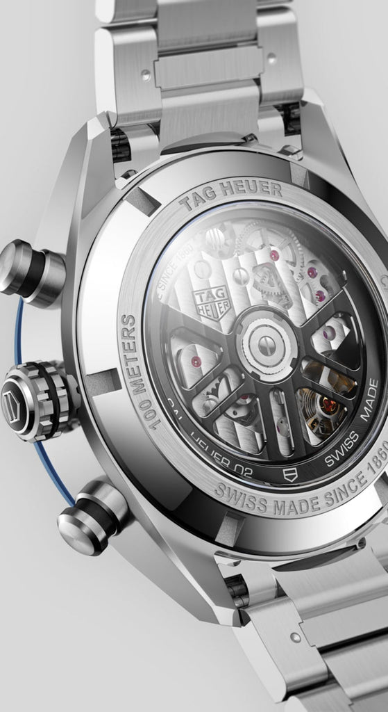 Tag Heuer Carrera Chronograph Blue Dial Silver Steel Strap Watch for Men - CBN2A1A.BA0643 Buy Now By Tag Heuer