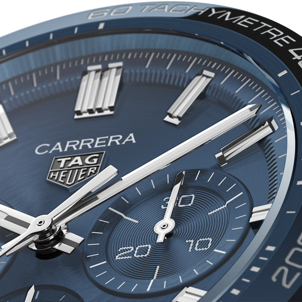 Tag Heuer Carrera Chronograph Blue Dial Silver Steel Strap Watch for Men - CBN2A1A.BA0643 Buy Now By Tag Heuer