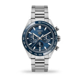 Tag Heuer Carrera Chronograph Blue Dial Silver Steel Strap Watch for Men - CBN2A1A.BA0643 Buy Now By Tag Heuer