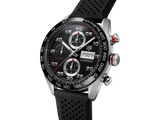 Tag Heuer Carrera Chronograph Black Dial Black Rubber Strap Watch for Men - CBN2A1AA.FT6228 Buy Now By Tag Heuer