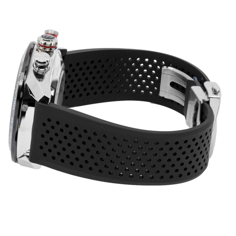 Tag Heuer Carrera Chronograph Black Dial Black Rubber Strap Watch for Men - CBN2A1AA.FT6228 Buy Now By Tag Heuer