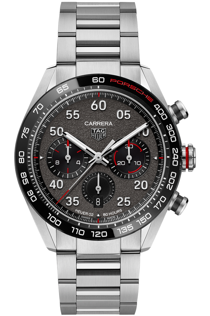 Tag Heuer Carrera Porsche Chronograph Grey Dial Silver Steel Strap Watch for Men - CBN2A1F.BA0643 Buy Now By Tag Heuer