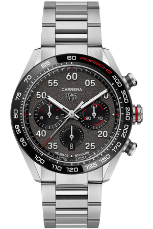 Tag Heuer Carrera Porsche Chronograph Grey Dial Silver Steel Strap Watch for Men - CBN2A1F.BA0643 Buy Now By Tag Heuer