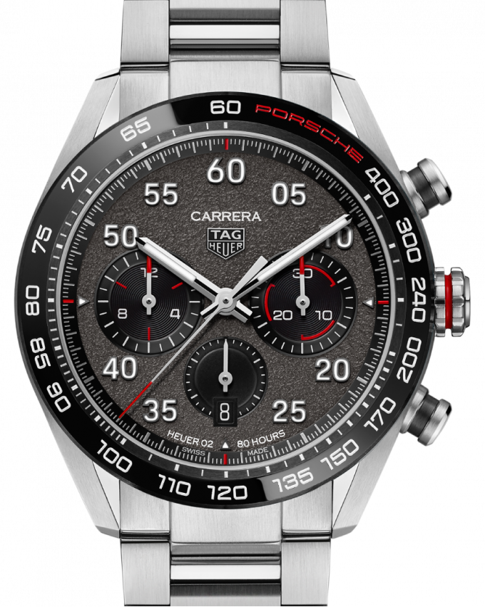 Tag Heuer Carrera Porsche Chronograph Grey Dial Silver Steel Strap Watch for Men - CBN2A1F.BA0643 Buy Now By Tag Heuer