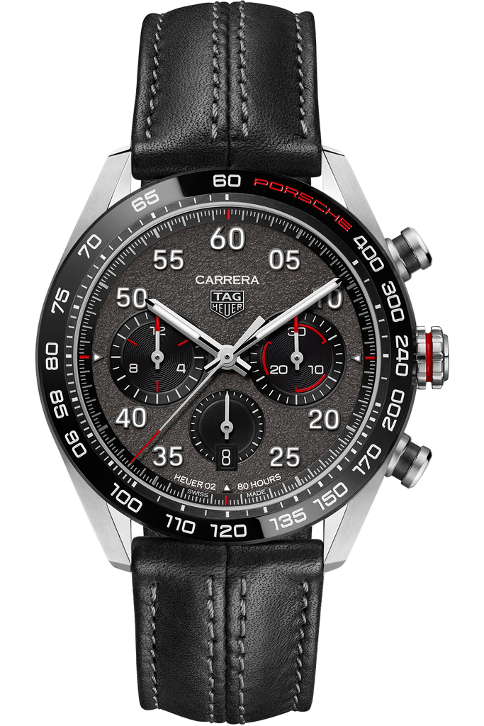 Tag Heuer Carrera Porsche Chronograph Special Edition Black Dial Black Leather Strap Watch for Men - CBN2A1F.FC6492 Buy Now By Tag Heuer