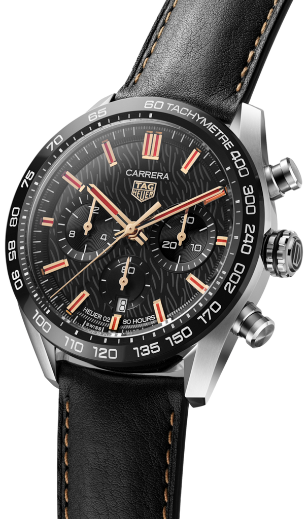 Tag Heuer Carrera Year of The Rabbit Automatic Chronograph Black Dial Black Leather Strap Watch for Men - CBN2A1L.FC6521 Buy Now By Tag Heuer
