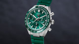 Tag Heuer Carrera Chronograph 44mm Green Dial Green Steel Strap Watch for Men - CBN2A1N.FT6238 Buy Now By Tag Heuer