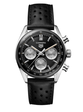 Tag Heuer Carrera Automatic Chronograph Black Dial Black Leather Strap Watch for Men - CBS2210.FC6534 Buy Now By Tag Heuer