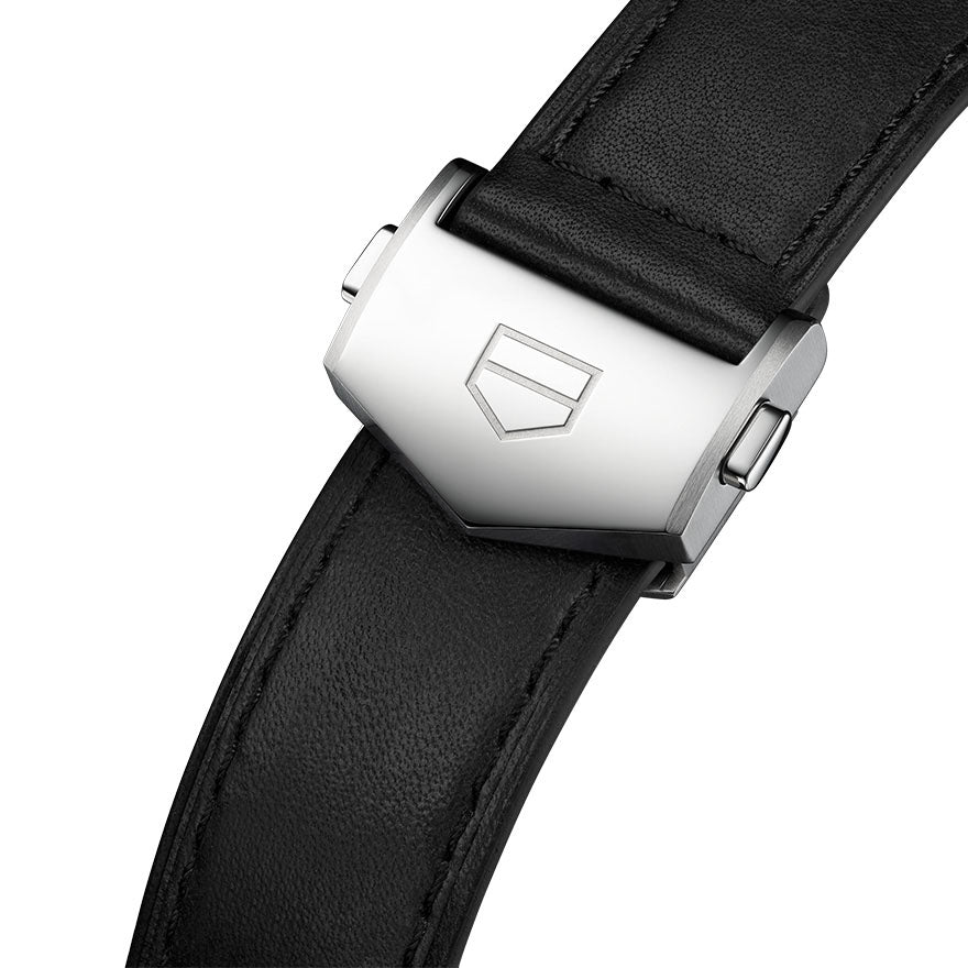 Tag Heuer Carrera Automatic Chronograph Black Dial Black Leather Strap Watch for Men - CBS2210.FC6534 Buy Now By Tag Heuer