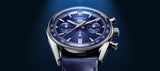 Tag Heuer Carrera Chronograph Blue Dial Blue Leather Strap Watch for Men - CBS2212.FC6535 Buy Now By Tag Heuer