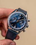 Tag Heuer Carrera Chronograph Blue Dial Blue Leather Strap Watch for Men - CBS2212.FC6535 Buy Now By Tag Heuer