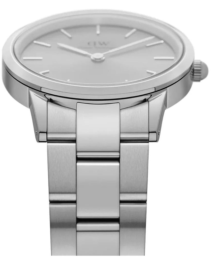 Daniel Wellington Iconic Link Unitone Silver Dial Silver Steel Strap Watch For Women - DW00100402 Buy Now By Daniel Wellington