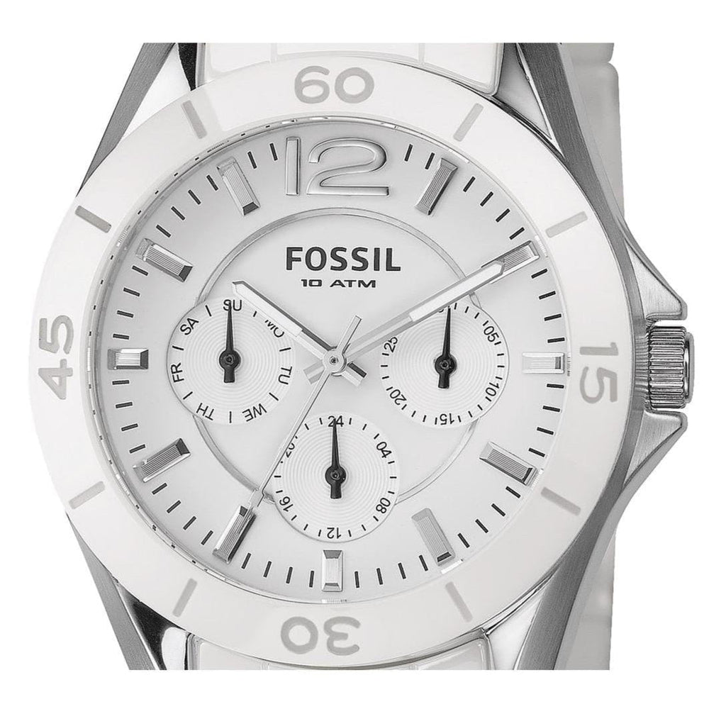 Fossil Ceramic White Dial White Ceramic Strap Watch for Women - CE1002 Buy Now By Fossil