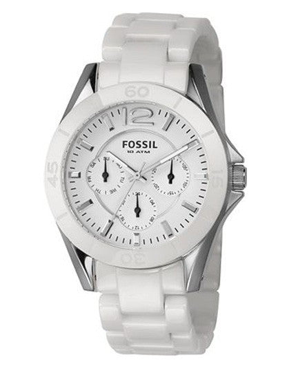 Fossil Ceramic White Dial White Ceramic Strap Watch for Women - CE1002 Buy Now By Fossil