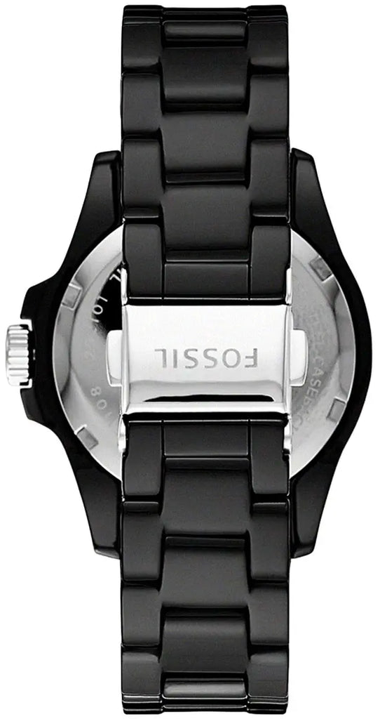 Fossil FB-01 Three-Hand Black Dial Black Ceramic Strap Watch for Women - CE1108 Buy Now By Fossil
