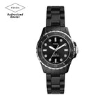 Fossil FB-01 Three-Hand Black Dial Black Ceramic Strap Watch for Women - CE1108 Buy Now By Fossil