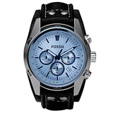 Fossil Coachman Chronograph Blue Dial Black Leather Strap Watch for Men - CH2564 Buy Now By Fossil