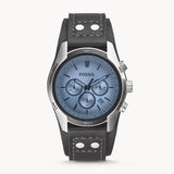 Fossil Coachman Chronograph Blue Dial Black Leather Strap Watch for Men - CH2564 Buy Now By Fossil
