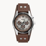 Fossil Coachman Chronograph Silver Dial Brown Leather Strap Watch for Men - CH2565 Buy Now By Fossil