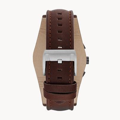 Fossil Coachman Chronograph White Dial Brown Leather Strap Watch for Men - CH2890 Buy Now By Fossil