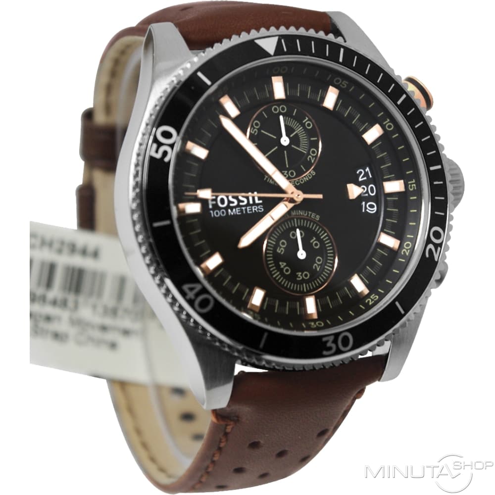Fossil Wakefield Black Dial Brown Leather Strap Watch for Men - CH2944 Buy Now By Fossil