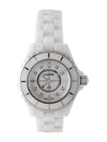 Chanel J12 Diamonds Quartz Ceramic White Dial White Steel Strap Watch for Women - J12 H2422 Buy Now By Chanel