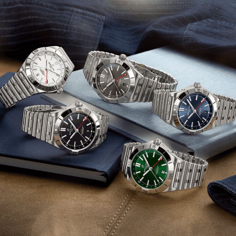 Breitling Chronomat GMT 40 Blue Dial Silver Steel Strap Watch for Men - A32398101C1A1 Buy Now By Breitling