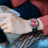 Citizen Eco Drive Promaster Marine Red Dial Black Rubber Strap Watch For Men - BN0159-15X Buy Now By Citizen