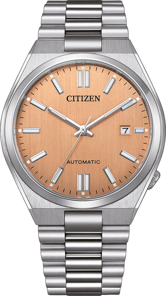 Citizen Tsuyosa Automatic Salmon Orange Dial Silver Steel Strap Watch For Men - NJ0159-86Z Buy Now By Citizen