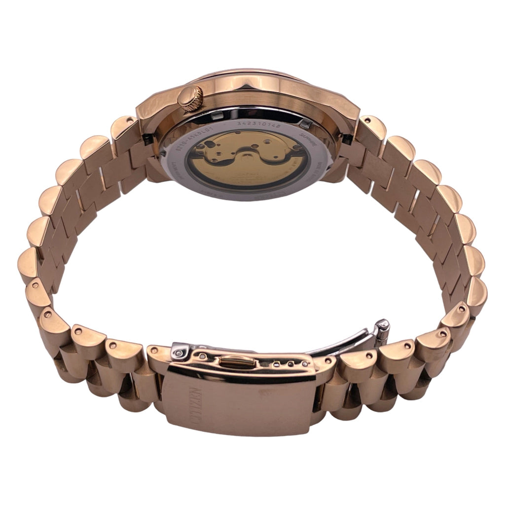 Citizen Tsuyosa Automatic Red Dial Gold Steel Strap Watch For Men - NJ0153-82X Buy Now By Citizen